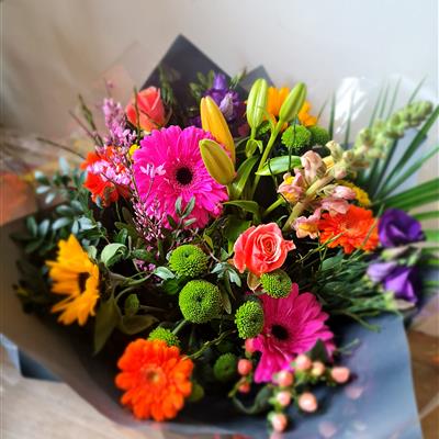 Vibrant hand tied in water